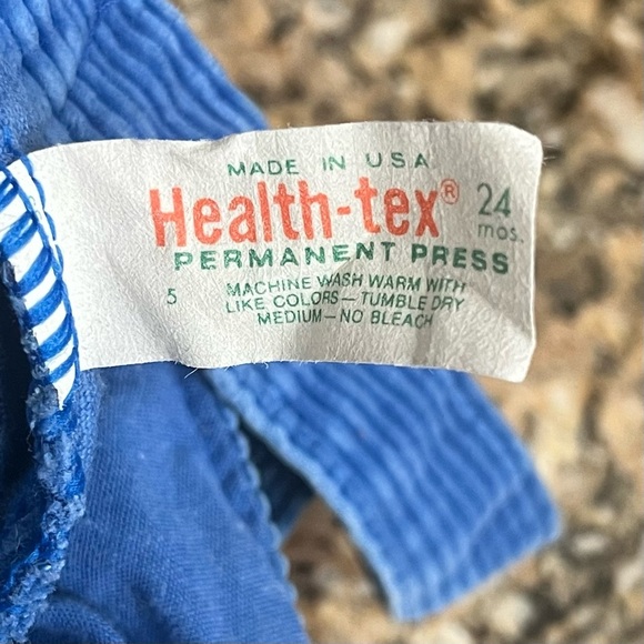 HEALTH TEX VTG 70s 80s Children’s Toddler Overalls Embroidered Zoo Animals 24mo - Picture 3 of 5
